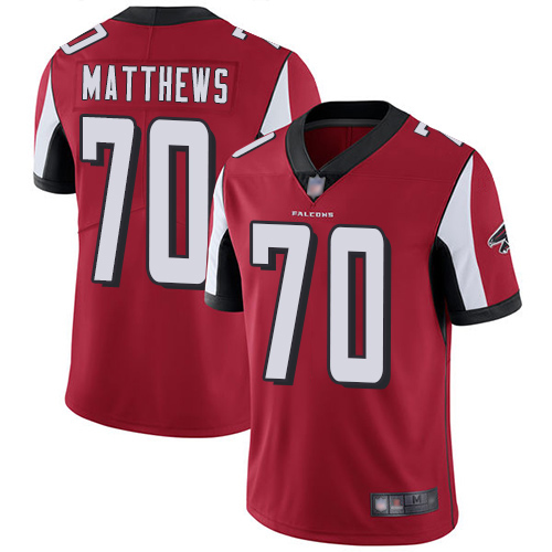 Atlanta Falcons Limited Red Men Jake Matthews Home Jersey NFL Football #70 Vapor Untouchable->youth nfl jersey->Youth Jersey